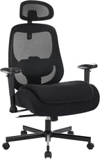 Ergonomic Home Office Desk Chair,Breathable Mesh Chair with Expanded High Back Lumbar Support,Adjustable Height,Armrests and Headrest