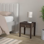 SIMPLIHOME Cosmopolitan SOLID WOOD 18 inch Wide Square Contemporary End Side Table in Mahogany Brown for the Living Room and Bedroom