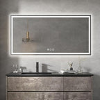 Awoco 72''x36'' LED Bathroom Mirror with Light, Lighted Vanity Mirror with Backlit and Front Light, Dimmable Anti-Fog Memory Function Lighted Mirror with 3 Colors for Bathroom Wall