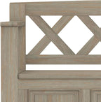 SIMPLIHOME Amherst Entryway Storage Bench - 48 inch Wide Solid Wood Hallway Seat in Distressed Grey, Transitional Bench for Entryway or Living Room with Lift-Up Lid and Spacious Storage