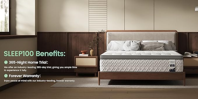 Twin Mattress 12 Inch, 5-Zone Deep SLEEP Firm Mattress with Extra Lumbar & Shoulder Support, Hotel Collection Hybrid Single Mattresses Pain Relief - Fiberglass Free & No Odor -365 Night Trial