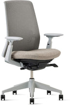 Haworth Soji Office Chair with Ergonomic Adjustments and Lumbar Support, Flexible Mesh Back (Stone)