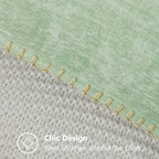 decorUhome Christmas Chenille Soft Throw Pillow Covers 20x20 Set of 2, Farmhouse Velvet Neutral Decorative Euro Pillow Covers with Stitched Edge for Couch Sofa Bed Home Decor, Sage Green