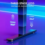FLEXISPOT CyberX RGB LED Electric Gaming Standing Desk, 55 Inch Dual Motor 3-Stage Adjustable Desk up to 352 lbs, Large Ergonomic Computer Workstation for Gamers, Streamers & Home Studios (Black)