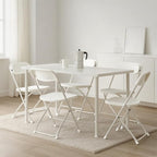 10 Pack White Plastic Folding Chairs for Outside, Portable Stackable Commercial Metal Foldable Chairs with Steel Frame for Home Events Office Wedding Party, 350lbs Capacity