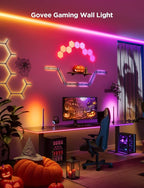 Govee Glide Hexa Light Panels, RGBIC Hexagon LED Wall Lights, Wi-Fi Smart Home Creative Wall Lights with Music Sync, Works with Alexa Google Assistant for Indoor Gaming Decor, 10 Pack