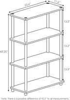 Furinno Turn-N-Tube 4-Tier Multipurpose Shelf Display Rack, Round Tubes, Light Blue/White