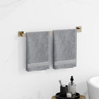 16 in Matte Bathroom Accessories Set, Bath Towel Bar Set, Stainless Steel Bathroom Hardware Set, Towel Racks for Bathroom Wall Mounted 5 Pcs (Golden)
