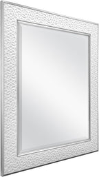 MCS Nordic Blossom Large Wall Mirror, Modern Rectangle Mirror Home Decor for Living Room, Bedroom, or Bathroom, 21 by 25 Inch, White