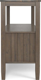 SIMPLIHOME Lev SOLID WOOD 48 Inch Wide Contemporary Console Table in Smoky Brown, For the Living Room, Entryway and Bedroom
