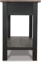 Signature Design by Ashley Tyler Creek Modern Farmhouse Sofa Table, Brown & Black