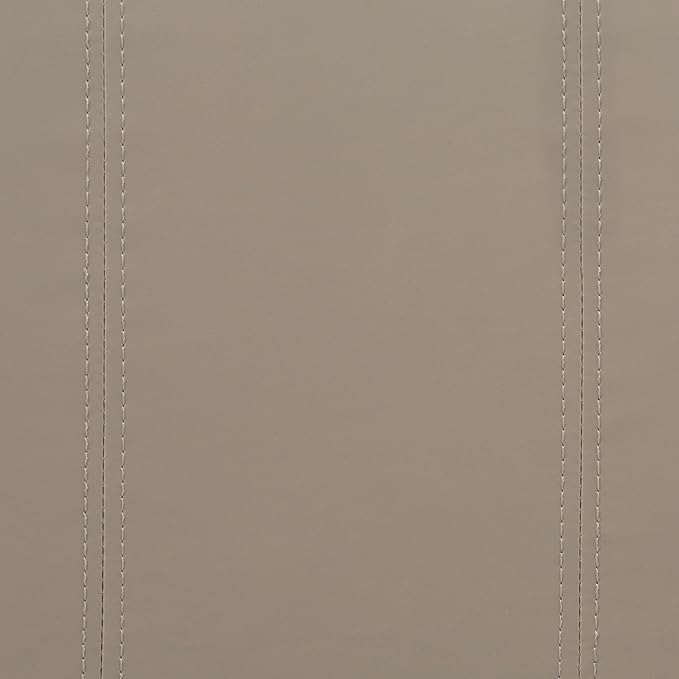 SIMPLIHOME Dover 36 inch Wide Contemporary Rectangle Storage Ottoman Bench in Satin Cream Vegan Faux Leather, Assembled, For the Living Room, Entryway and Family Room