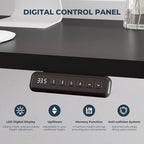 L-Shaped Standing Desk, 71 x 63 Inches Height Adjustable Desk, Sit and Stand up for Work Office Home, Ergonomic Rising Computer Table for Home Office with Splice Board, Black