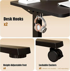 ERGOMAKER Electric Height Adjustable Standing Desk 80x60cm (31"x23.6"), Sit Stand Desk with Splicing Top for Home Office (Black Frame, Black Desktop)