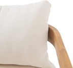 Christopher Knight Home 312395 Alfy Outdoor Club Chair with Cushions (Set of 2), Teak Finish, Beige