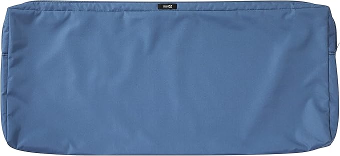 Classic Accessories Ravenna 42 x 18 x 3 Inch Bench/Settee Cushion, 1 Count (Pack of 1), Empire Blue, Patio Loveseat Cushion