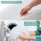 SEALY BABY Refresh Breathable 2 Stage Waterproof Crib Mattress Plus Toddler Bed Fit, Removable Knit Cover, GREENGUARD Gold Certified, Safety & Quality Tested, Made in USA, 52X28 -White