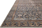 Loloi Amber Lewis Georgie Collection GER-05 Denim/Spice 18" x 18", .19" Pile Height, Sample Rug
