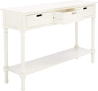 SAFAVIEH Home Collection Landers Distressed 3-Drawer Console Table CNS5711A, Distrssed White