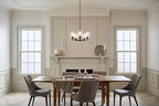 Kichler Winslow 19.75" 5-Light Chandelier Light with Clear Seeded Glass in Black for Kitchen, Bar, Dining Room, Living Room (19.75" x 16.25"), 44030BK