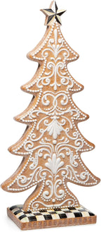 MACKENZIE-CHILDS Gingerbread Cookie Tabletop Christmas Tree, Gingerbread Christmas Decor, Large