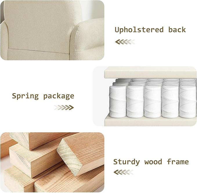 33.5" Mordern Accent Chairs,Reading Chair with Storage,Single Sofa in Chenille Fabric for Living Room, Bedroom and Compact Spaces. (Beige)