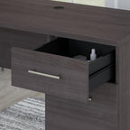 Bush Furniture 60-inch Home Office Desk with Drawers, Large Computer Table with Storage, Transitional Style, Somerset Collection, Storm Gray