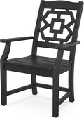 Martha Stewart by POLYWOOD® Chinoiserie Dining Arm Chair in Black