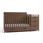 Graco Hadley 5-in-1 Convertible Crib & Changer (Hazelnut) – GREENGUARD Gold Certified, Fits Standard Crib Mattress, Converts to Toddler Bed and Full Bed, 4 Adjustable Mattress Heights