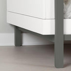 South Shore Furniture Bebble Complete Bed, Twin, Soft Gray and White