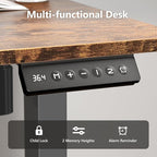 Electric Standing Desk 55 x 24 Inches, Height Adjustable Sit Stand Home Office Computer Desk with Memory Presets,Brown