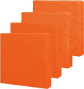 Easy-Going Waterproof Patio Cushion Covers 24x24x4 inch 4 Pack Replacement Non-Slip Outdoor Seat Cushion Slipcover with Zipper. Orange