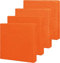 Easy-Going Waterproof Patio Cushion Covers 22x22x4 inch 4 Pack Replacement Non-Slip Outdoor Seat Cushion Slipcover with Zipper. Orange