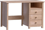 From the Tree Furniture Solid Wood Desk with Drawers – Compact Study Desk for Kids & Adults, Space-Saving Home Office Writing Table, Real Pine Construction
