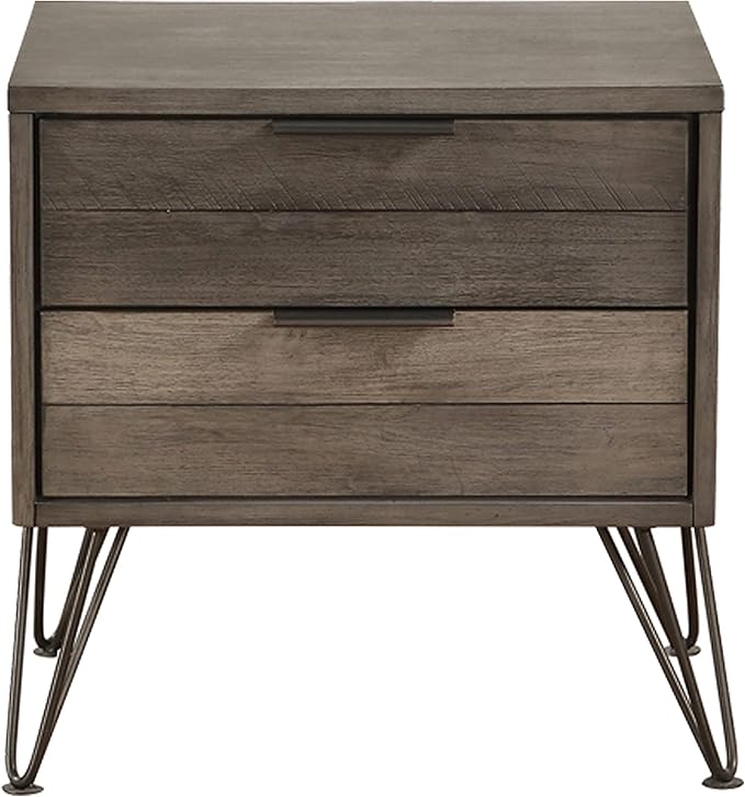 Lexicon Leavitt 2-Drawer Nightstand, Gray