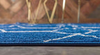 Unique Loom Trellis Frieze Collection Area Rug - Geometric (6' Square, Navy Blue/ Ivory)