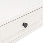 Safavieh Home Collection Tate Distressed White 2-Drawer Bottom Shelf Console Table