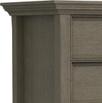 SIMPLIHOME Amherst SOLID WOOD 24 Inch Wide Traditional Bedside Nightstand Table in Farmhouse Grey, For the Living Room and Bedroom