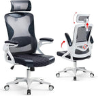 SEATZONE Ergonomic Office Chair,High Back Mesh Office Chair with Adjustable Headrest and Lumbar Support,Swivel Work Task Chair with Wheels,Black