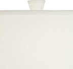 Possini Euro Design Luke 30" Tall Large Geometric Mid Century Modern Coastal End Table Lamp White Finish Single Fabric Shade Living Room Bedroom Bedside Nightstand House Office Home Reading