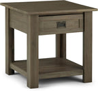 SIMPLIHOME Monroe SOLID ACACIA WOOD 22 inch Wide Square Rustic End Table in Distressed Grey for the Living Room and Bedroom