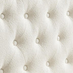 24KF Boucle Upholstered Tufted Button King Headboard and Comfortable Fashional Padded King/California King Size headboard,6025-K-Boucle-Ivory