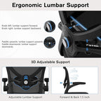 Alolo Drafting Chair,Big and Tall Office Chair with Footrest Ring,Ergonomic Chair for Counter Height and Standing Desk Comfy with Lumbar Support and Flip-up Armrests in Heavy Rolling Base,Black