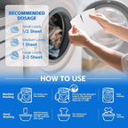 Laundry Detergent Sheets - 4 New Scented 128 Loads Travel Laundry Sheets for Dorm,College,Home,Hotel,Apartment,Camping,Ruise,Road Trip,Beach Vacation,Small Space,Family School Travel Essentials