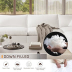 253" Oversized Cloud Modular Sectional Sofa,7 Seat Down Filled Sofa,Comfy Deep Seat Couch with Reversible Chaise & Cushions,Couch Cover Washable and Replaceable,White