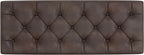 SIMPLIHOME Hamilton 48 inch Wide Transitional Rectangle Storage Ottoman in Distressed Brown Vegan Faux Leather, Assembled, For the Living Room, Entryway and Family Room