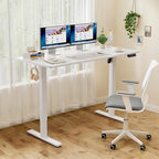 Homall Height Adjustable Electric Standing Desk, Memory Stand up Desk with Headphone Hook, Home Office Desks with Splice Board