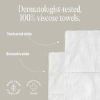 Cliganic Clean Face Towels XL, Multi-Pack (100 Count), Disposable, Ultra-Absorbent, Hypoallergenic & Soft - Makeup Remover Dry Wipes, Pamper Your Face, Hygienic Towelettes, for All Skin Types