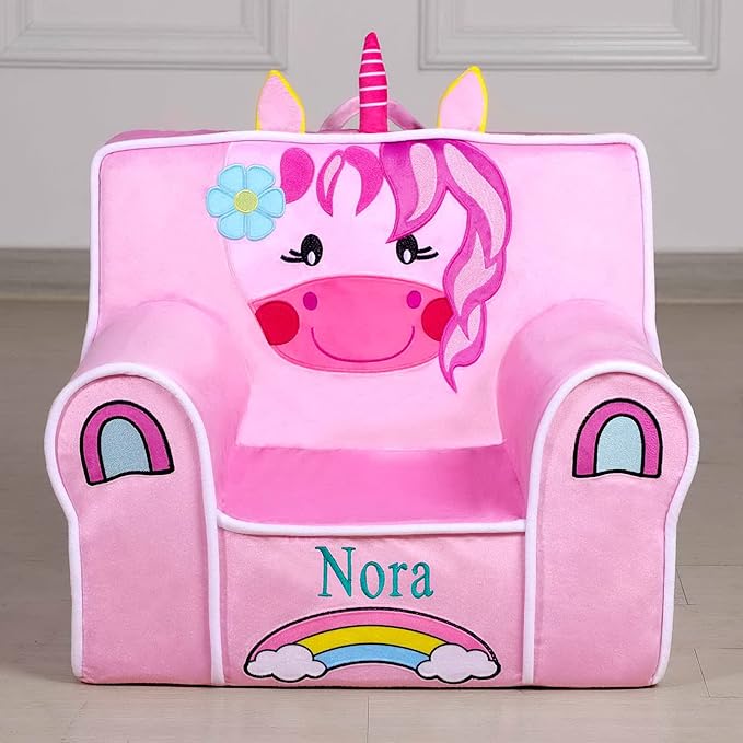 DIBSIES Personalized Creative Wonders Toddler Chair - Ages 1.5 to 4 Years Old (Unicorn)