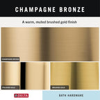 Delta Trinsic (1-Pack) Towel Hooks Champagne Bronze Single Bathroom Hooks Wall Mounted for Robes & Towels Hand Towel Hook Holder Kitchen, Bathroom Accessories